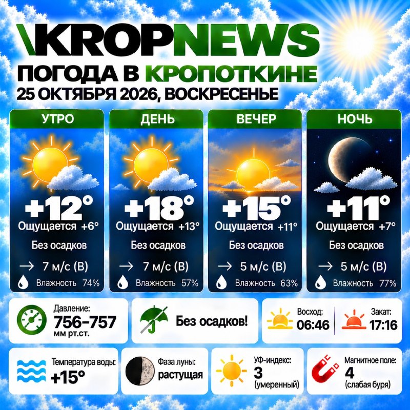 Фото поста канала  KROPNEWS | Кропоткин | Новости | ЧП | Кубань