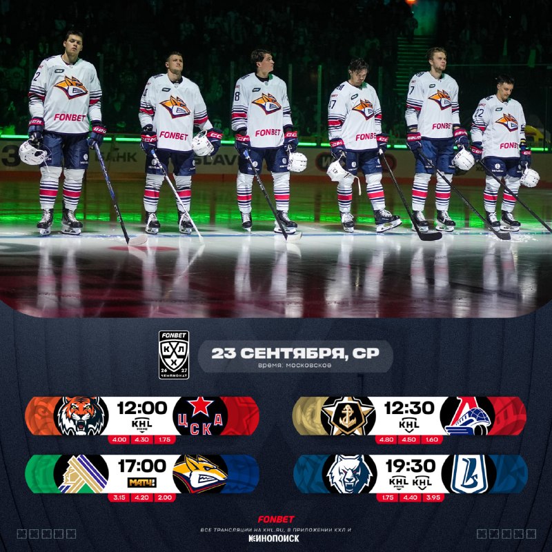 Фото поста канала КХЛ