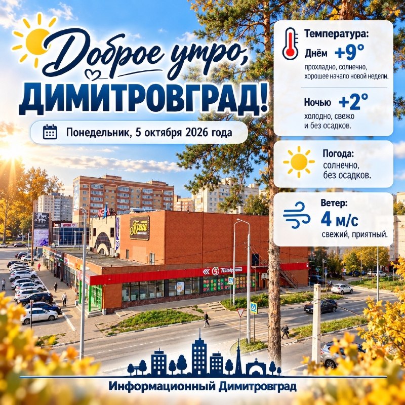 Фото поста канала  Информационный Димитровград