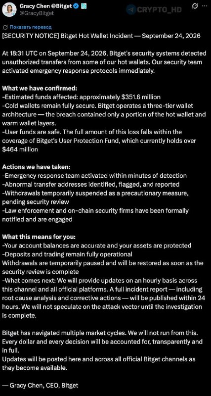 Фото поста канала Crypto Headlines