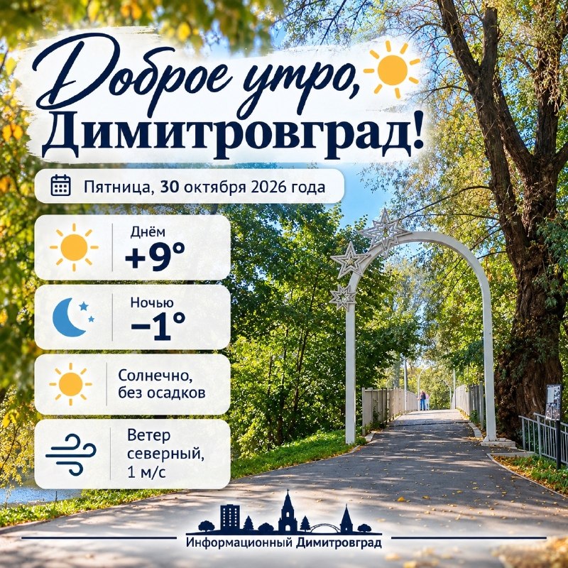 Фото поста канала  Информационный Димитровград