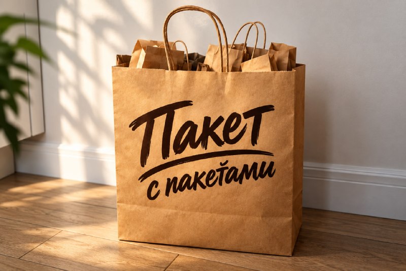 Фото поста канала  Пакет с пакетами