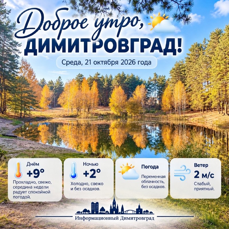 Фото поста канала  Информационный Димитровград