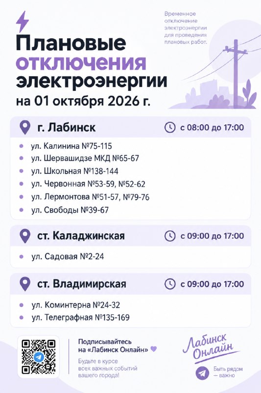 Фото поста канала  Лабинск Онлайн Новости 🇷🇺