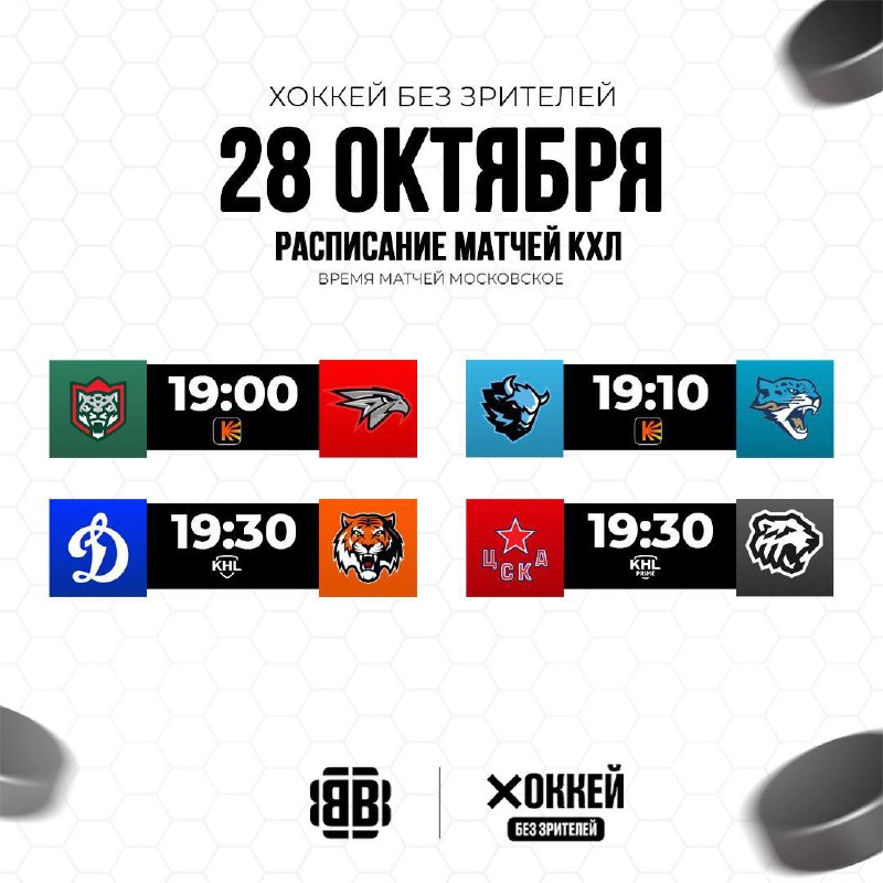 Фото поста канала Хоккей без зрителей🖥