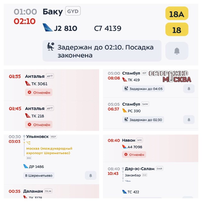 Фото поста канала Осторожно, Москва