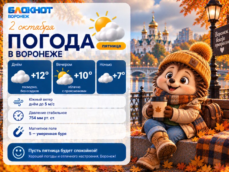 Фото поста канала  Блокнот Воронеж