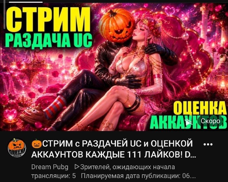 Фото поста канала DreamPubg🎃