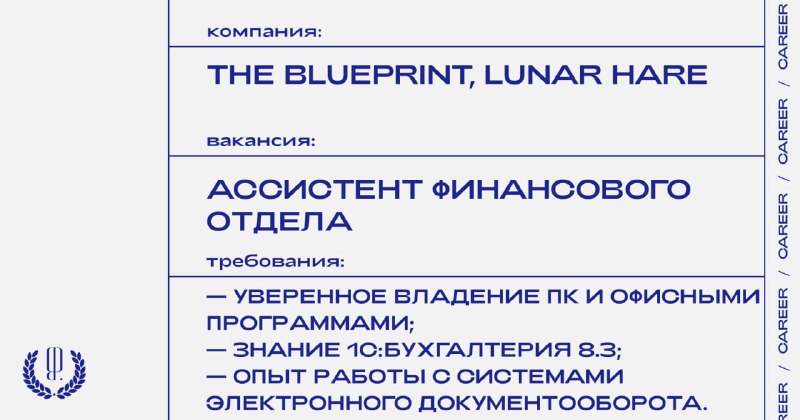 Фото поста канала «Карьера» The Blueprint