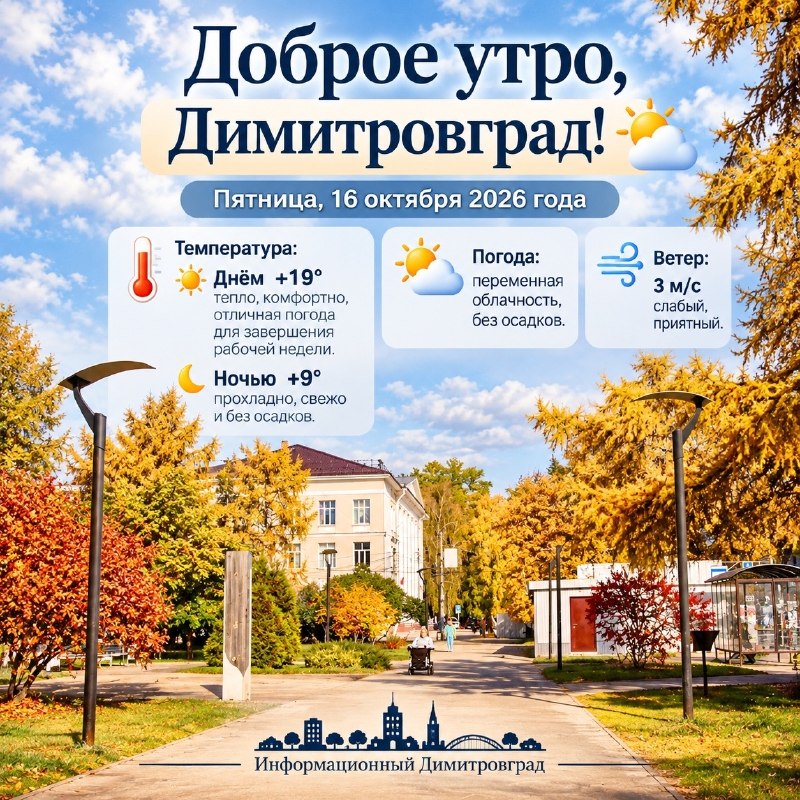 Фото поста канала  Информационный Димитровград