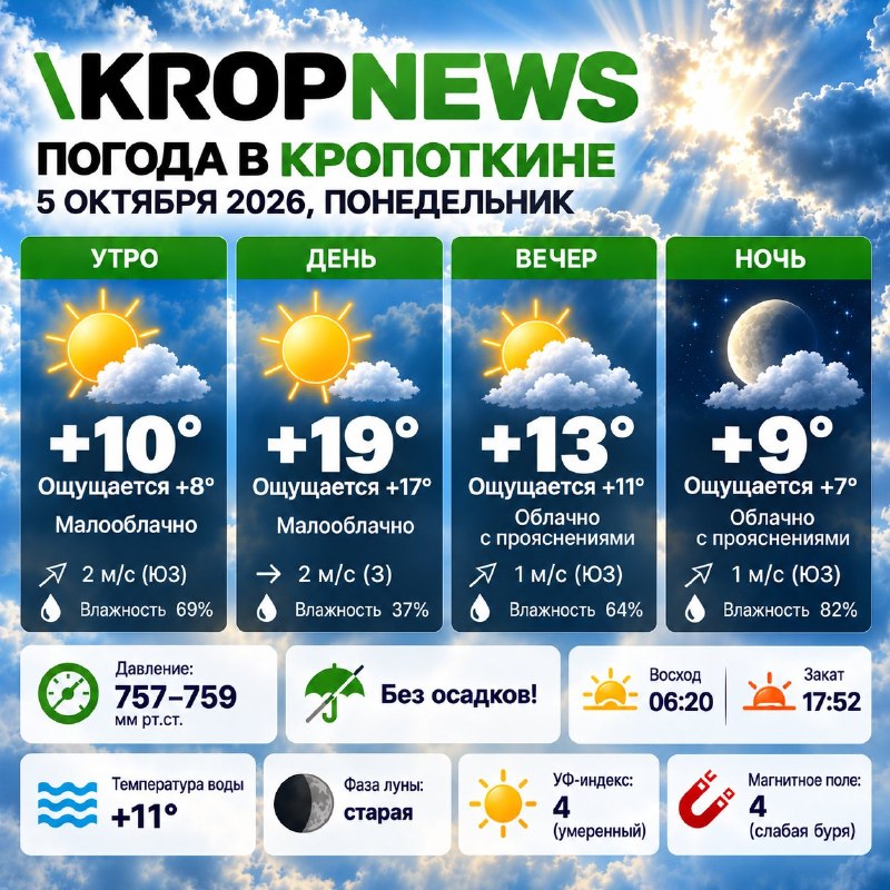 Фото поста канала  KROPNEWS | Кропоткин | Новости | ЧП | Кубань