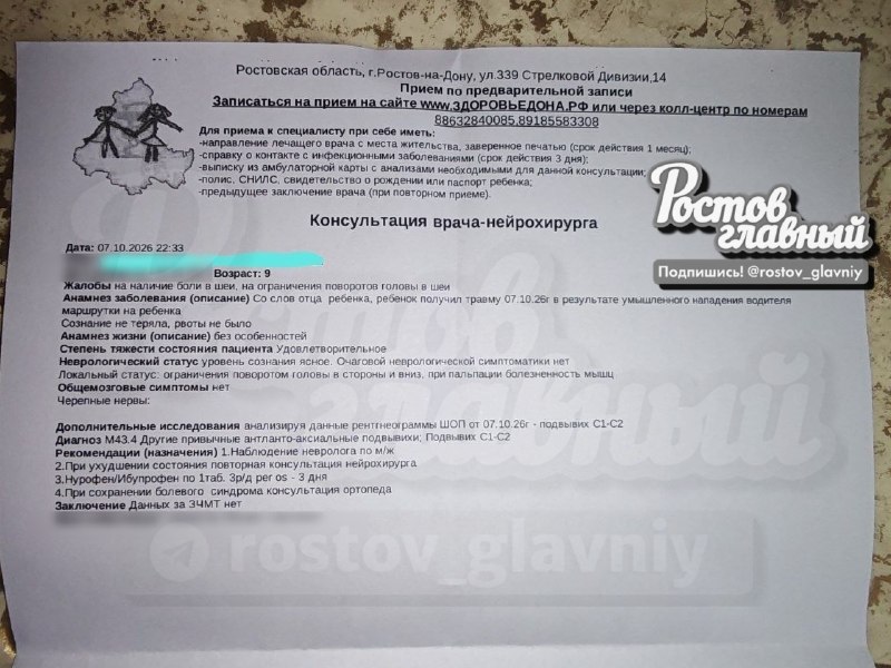 Фото поста канала  РОСТОВ ГЛАВНЫЙ - РОСТОВ НОВОСТИ - 161