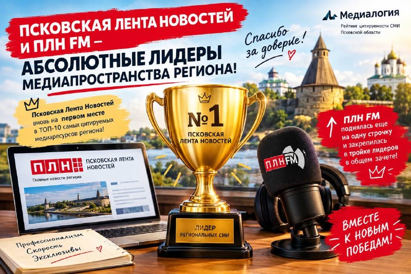 Фото поста канала  Псковская Лента Новостей