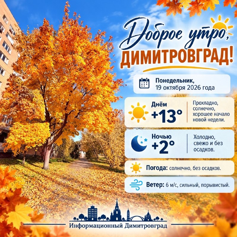 Фото поста канала  Информационный Димитровград