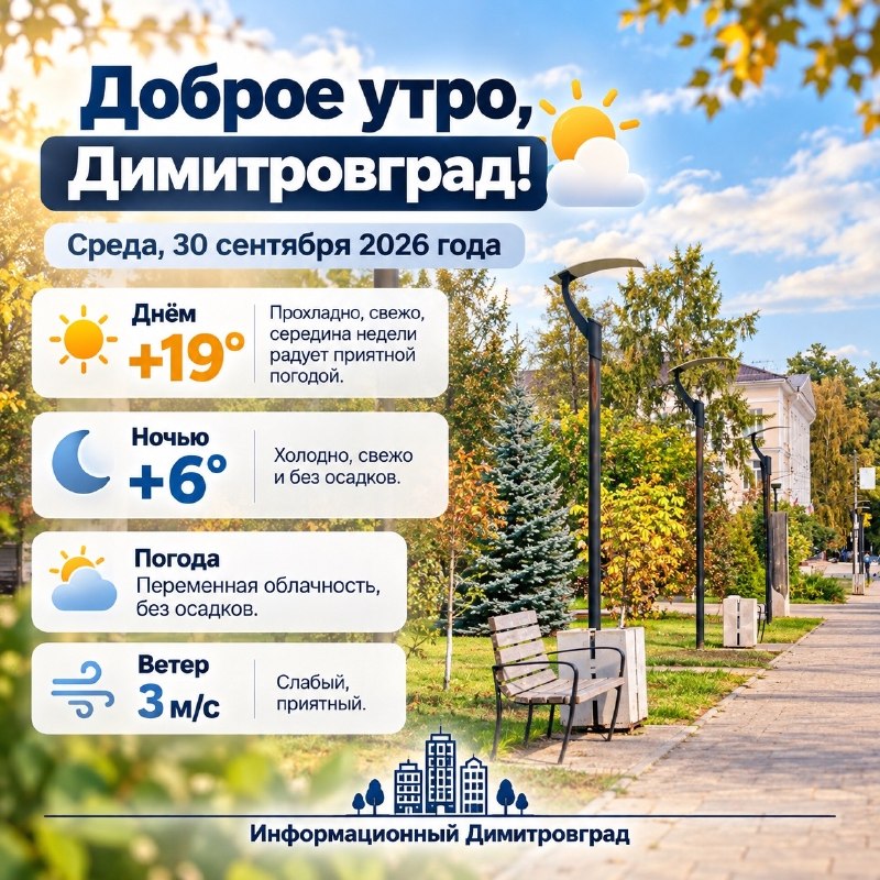 Фото поста канала  Информационный Димитровград