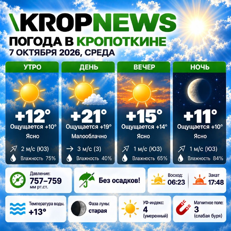Фото поста канала  KROPNEWS | Кропоткин | Новости | ЧП | Кубань