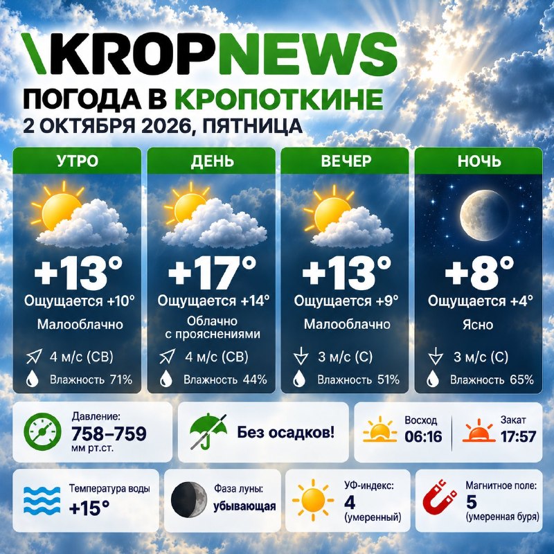 Фото поста канала  KROPNEWS | Кропоткин | Новости | ЧП | Кубань