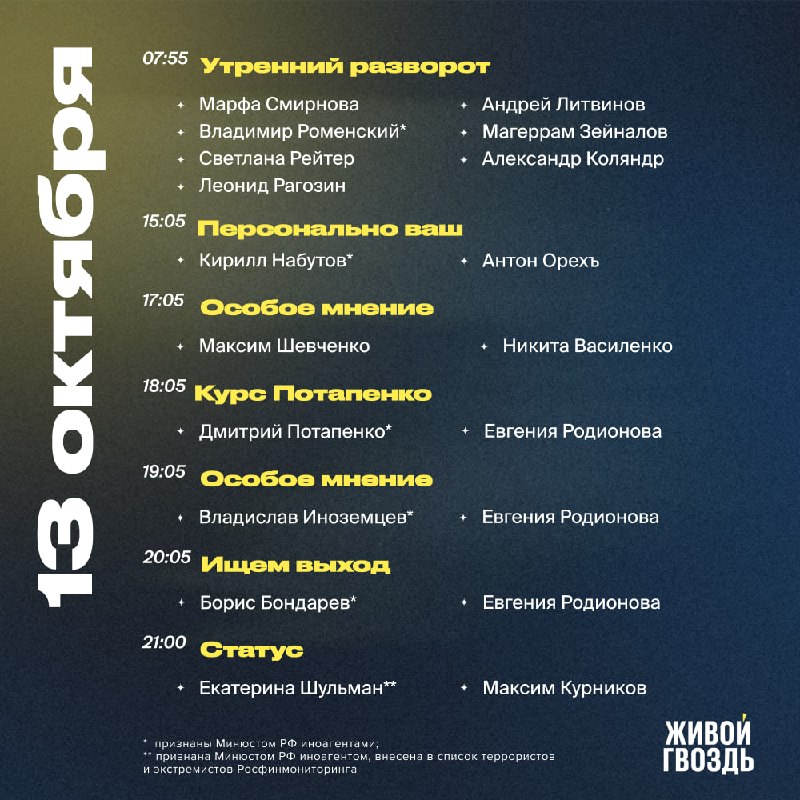 Фото поста канала  Живой Гвоздь