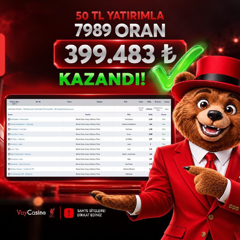 Фото поста канала VayCasino Türkiye