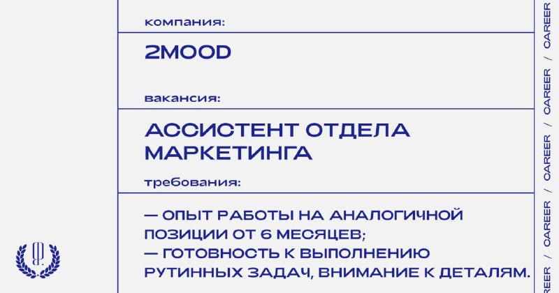 Фото поста канала «Карьера» The Blueprint