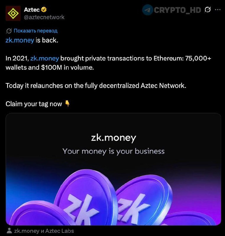 Фото поста канала Crypto Headlines