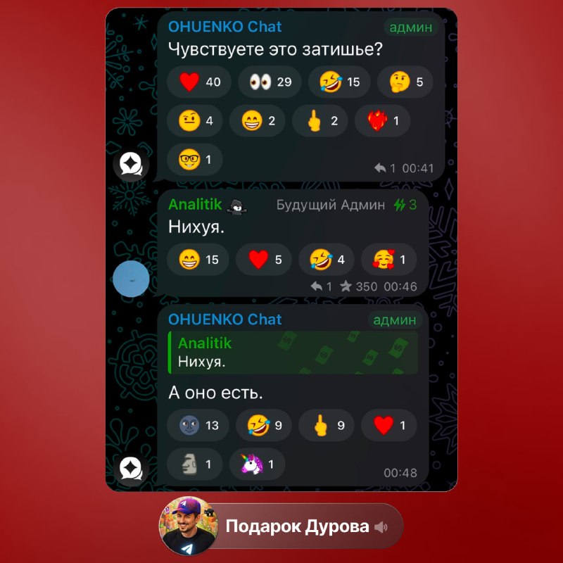 Фото поста канала Подарок Дурова