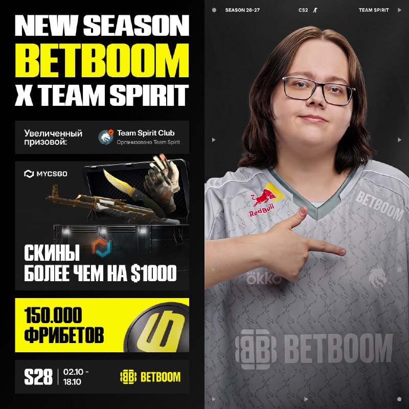 Фото поста канала Team Spirit CS2