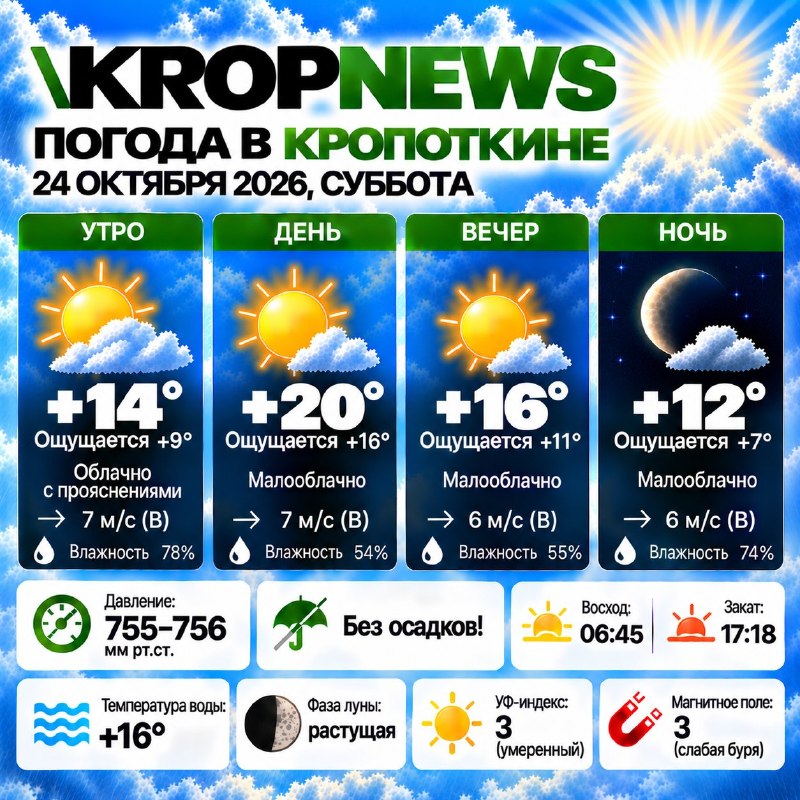 Фото поста канала  KROPNEWS | Кропоткин | Новости | ЧП | Кубань