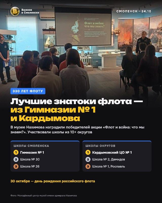 Фото поста канала  Важное в Смоленске