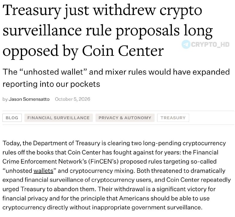 Фото поста канала Crypto Headlines