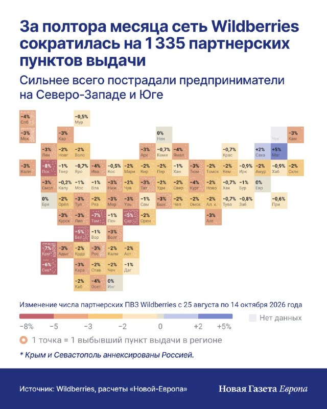 Фото поста канала  Новая газета Европа