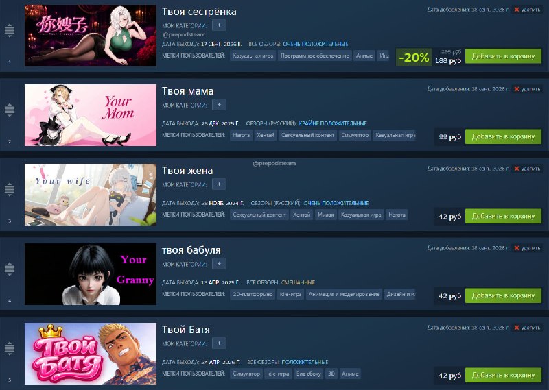 Фото поста канала ПРЕПОД STEAM | ВСЁ ПРО ИГРЫ НА ПК