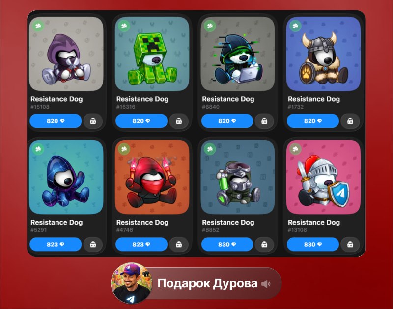 Фото поста канала Подарок Дурова