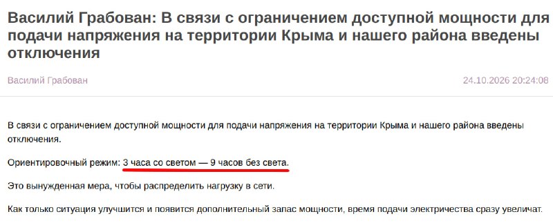 Фото поста канала  Крымский ветер