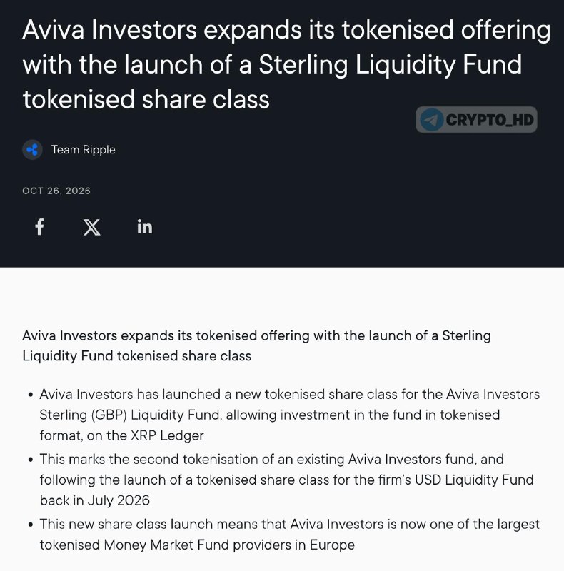 Фото поста канала Crypto Headlines