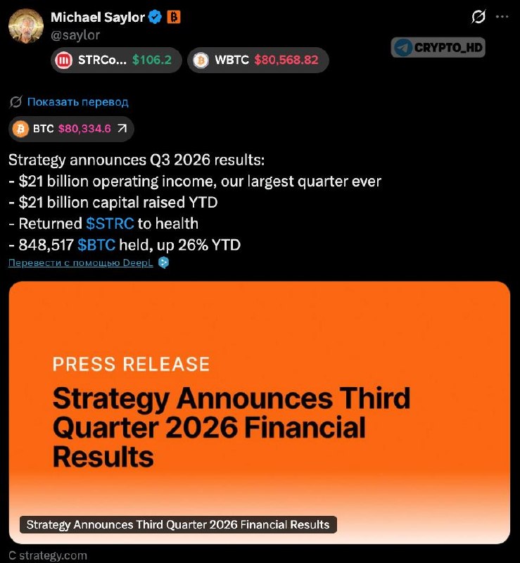 Фото поста канала Crypto Headlines