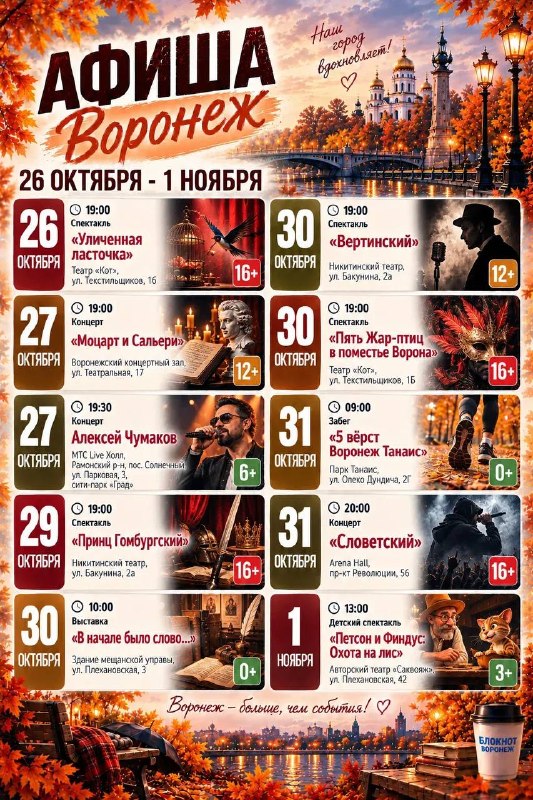 Фото поста канала  Блокнот Воронеж